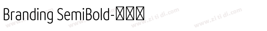 Branding SemiBold字体转换